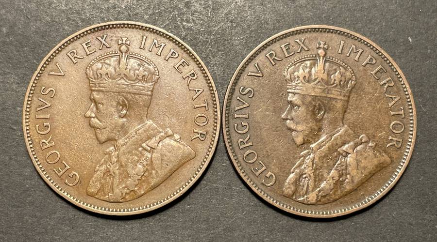 Scarce 1933 SA Union 1 penny coins in a fair condition - Only 1 left