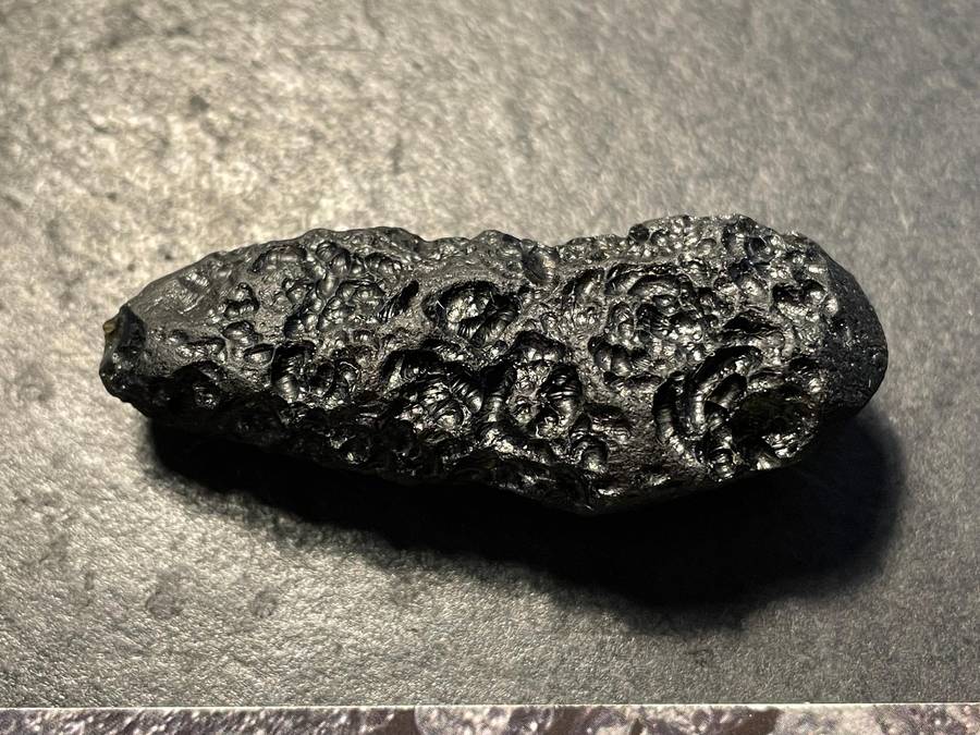 Large 80 ct Genuine Tektite meteorite impact crater stone with Certificate of Authenticity