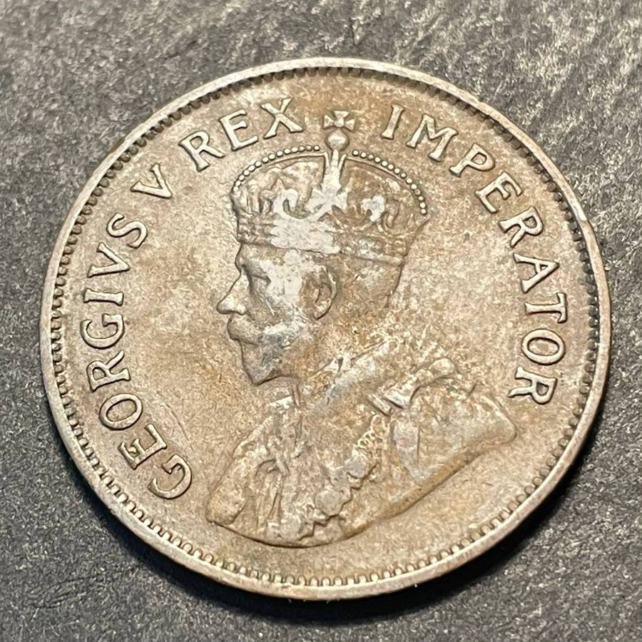 1931 South African bronze 1/2 penny coin