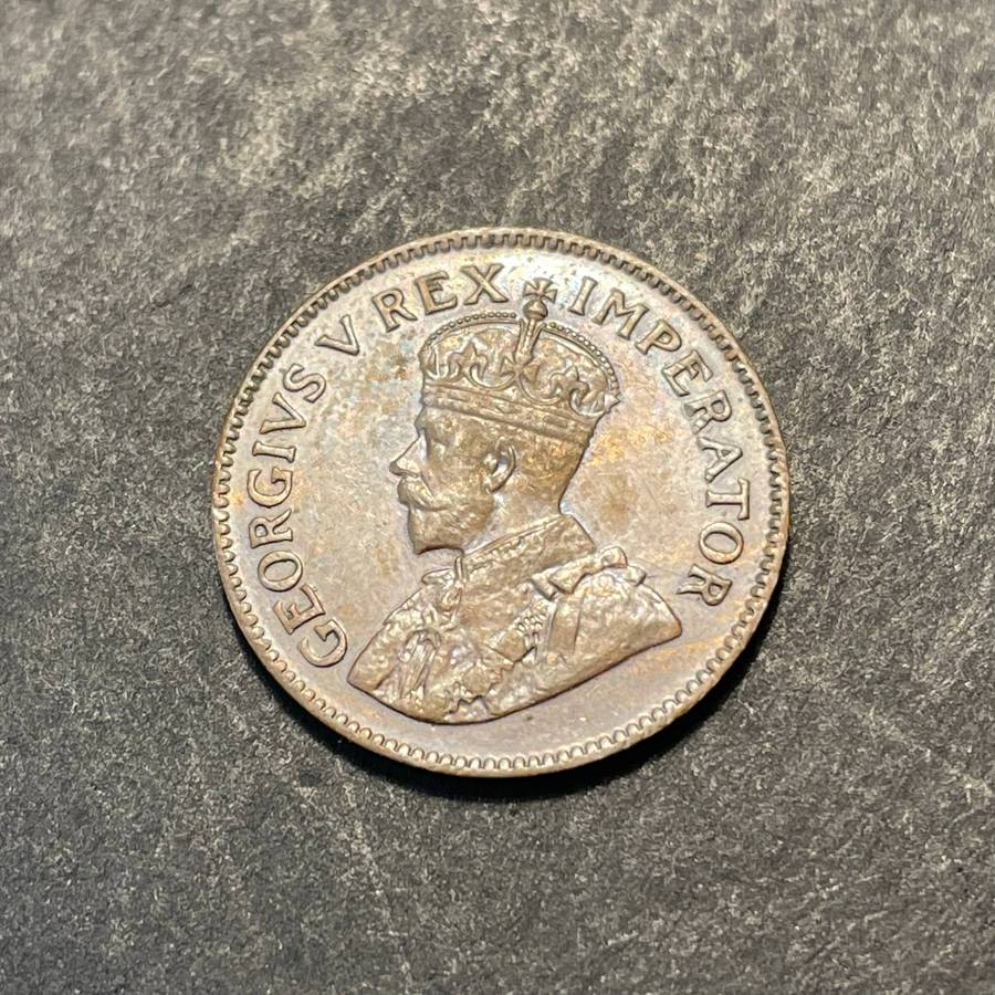 1931 South African bronze 1/4 penny coin - Zuid Afrika variety