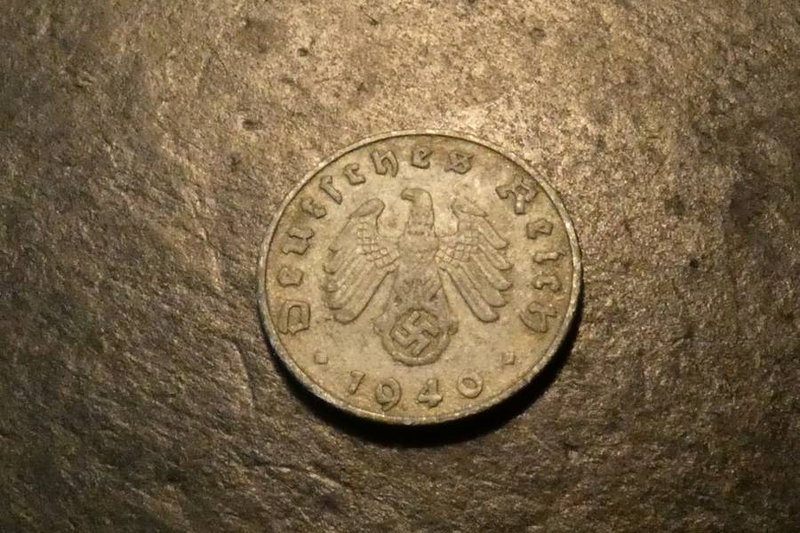1940 World War 2 Nazi Germany 5 Reichpfennig coin
