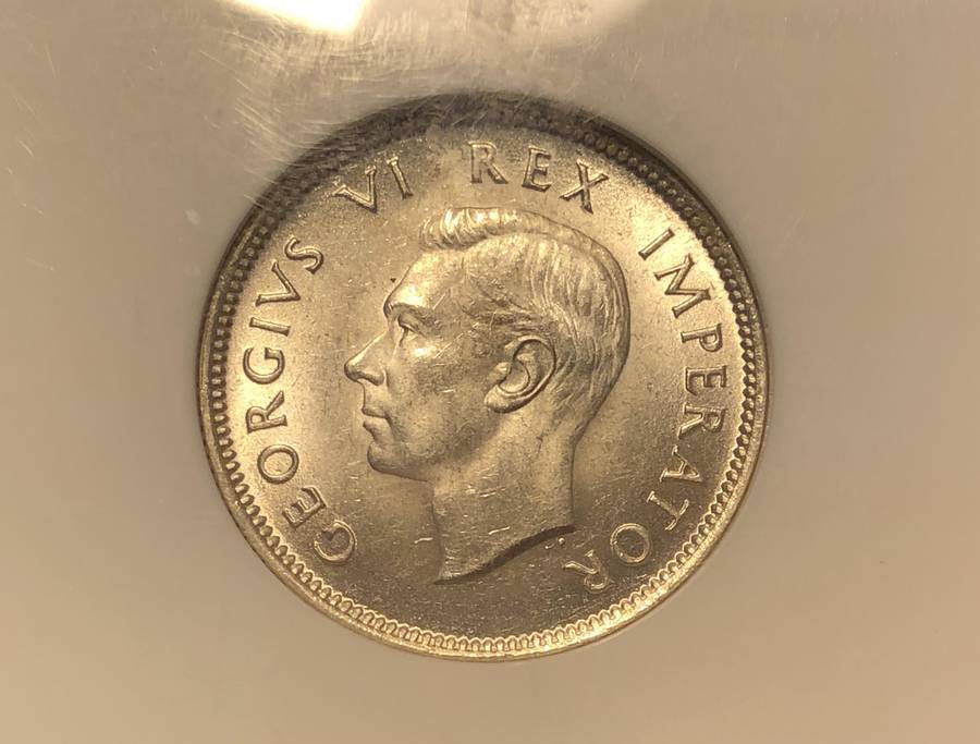 Beautiful 1943 Union silver shilling coin graded MS63 by NGC