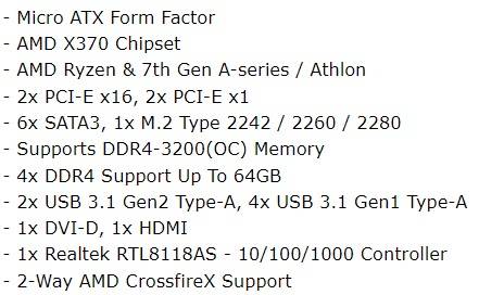 Biostar x370 GT3 - Amd Ryzen AM4 Gaming Motherboard - Good Condition - Warranty