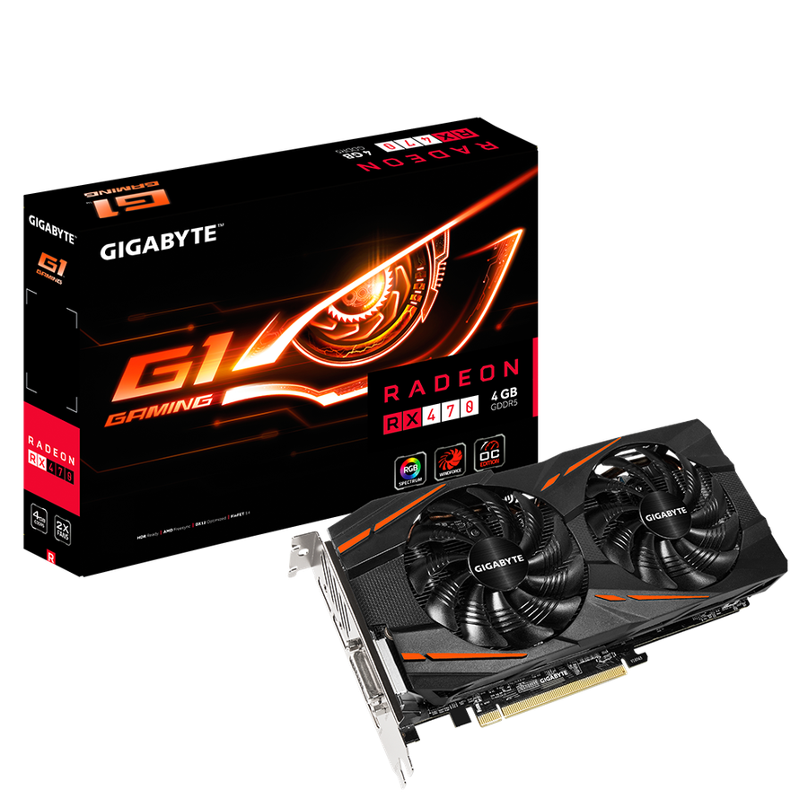 GIGABYTE RX470 G1 GAMING 4GB ** GAMING GRAPHICS CARD ** GOOD CONDITION ** WARRANTY **