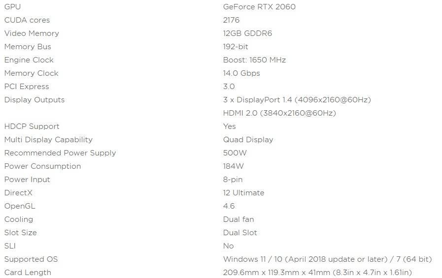 ZOTAC GAMING RTX 2060 12GB ** HIGH END GAMING GRAPHICS CARD ** GOOD CONDITION ** WARRANTY **