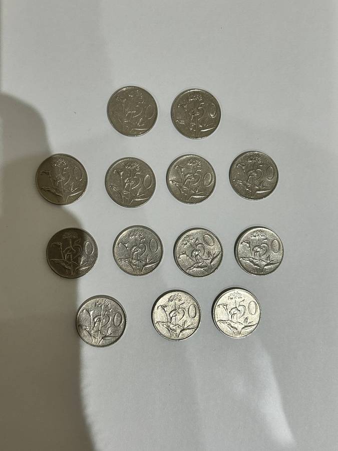 13x Old 50 Cent Coins