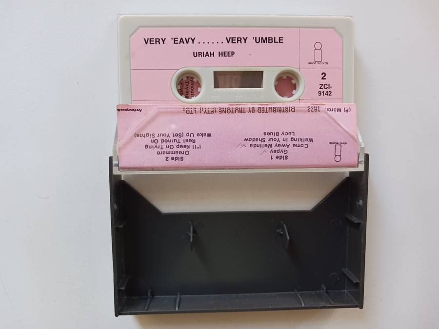 Uriah Heep - ... Very `Eavy Very `Umble... ( Rare 1972 SA released Music Cassette NM-M- Pink label.)