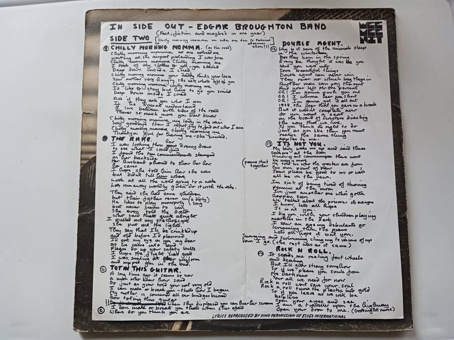 Edgar Broughton Band* - In Side Out ( scarce 1972 UK released Prog Rock LP.)