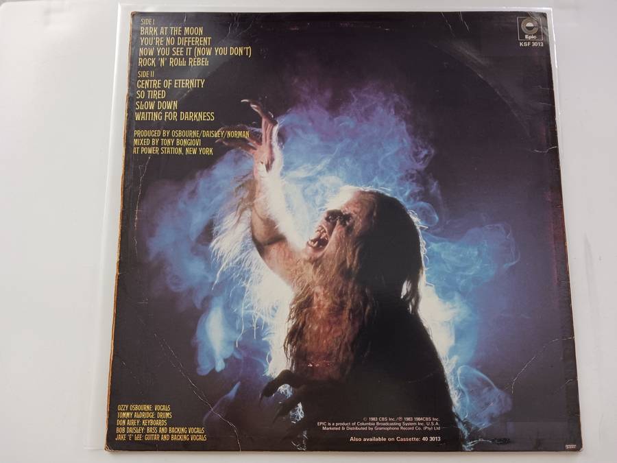 Ozzy Osbourne - Bark at the Moon  ( Rare 1983 SA released LP in a great condition.)