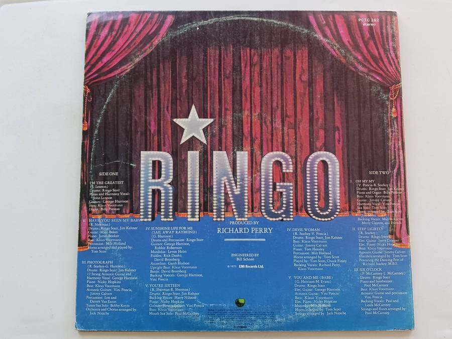 Ringo Starr - Ringo  ( 1973 SA pressed LP )