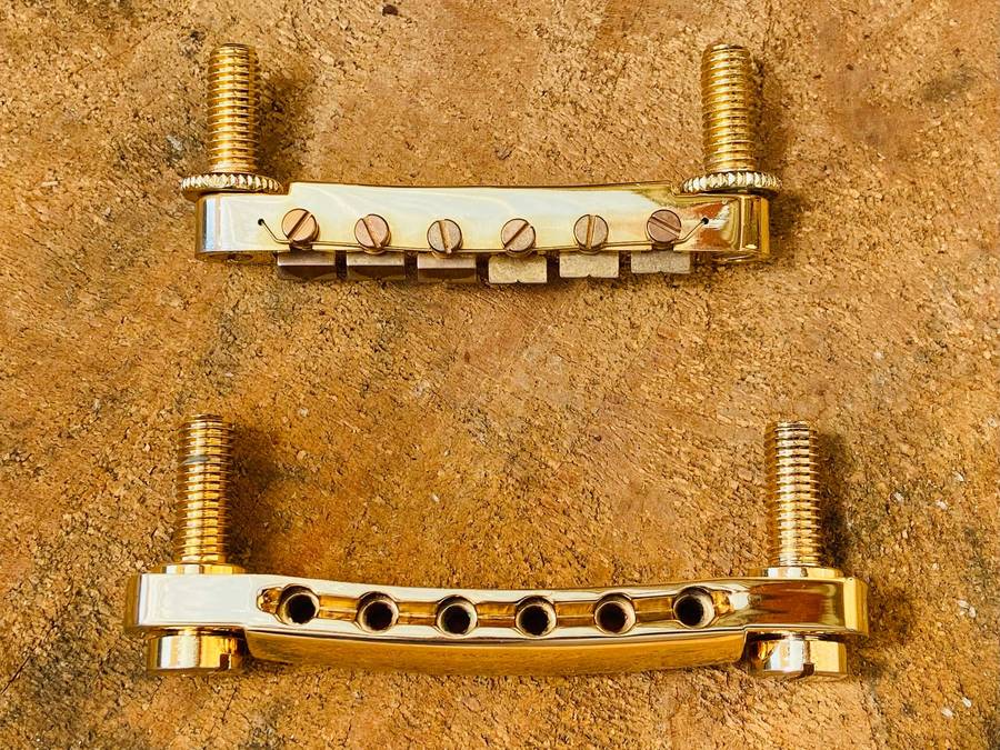 Epiphone Sheraton Pro II: Bridge & Saddle (Gold Finish - Lightly Aged)