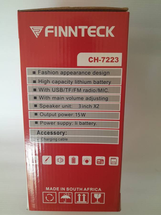 Finnteck Rechargeable Bluetooth Speaker 3"x2