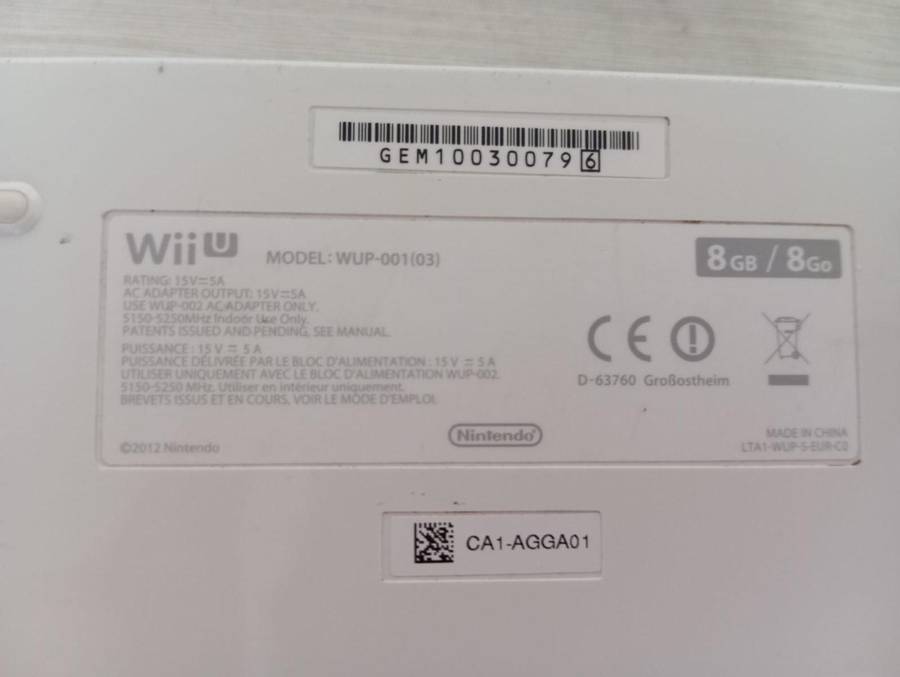 Nintendo wii u console