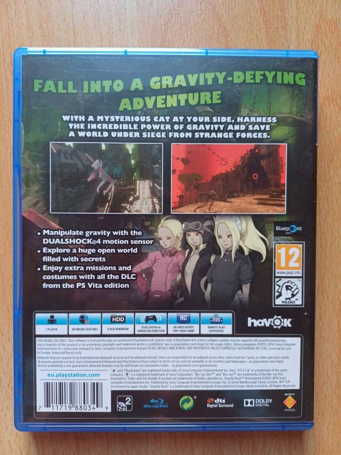 Gravity Rush ps4