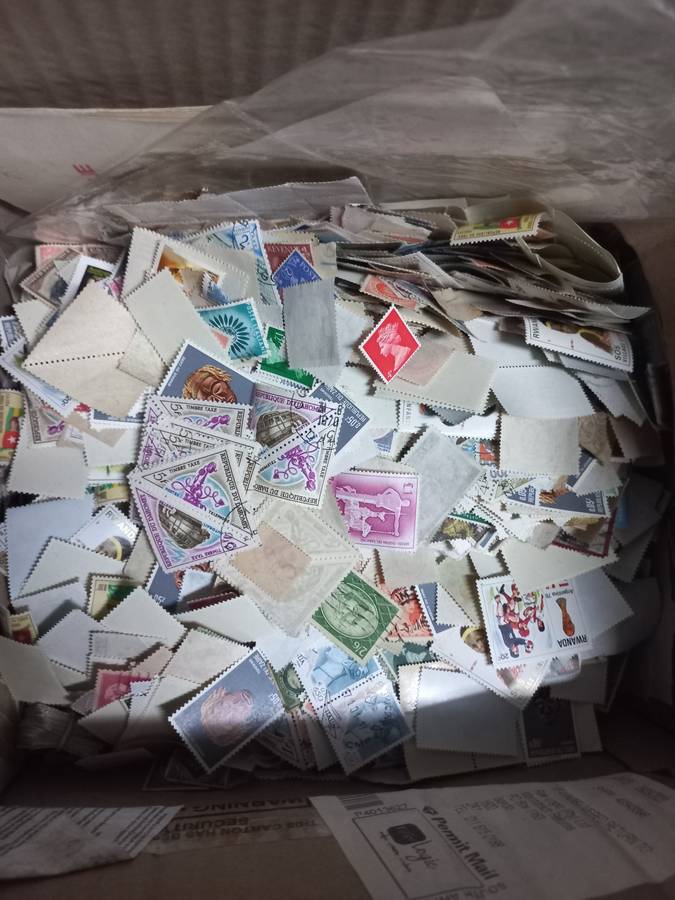 18 ALBUMS/FILES WITH STAMPS AND FIRST DAY COVERS HUGE LOT OF LOOSE STAMPS