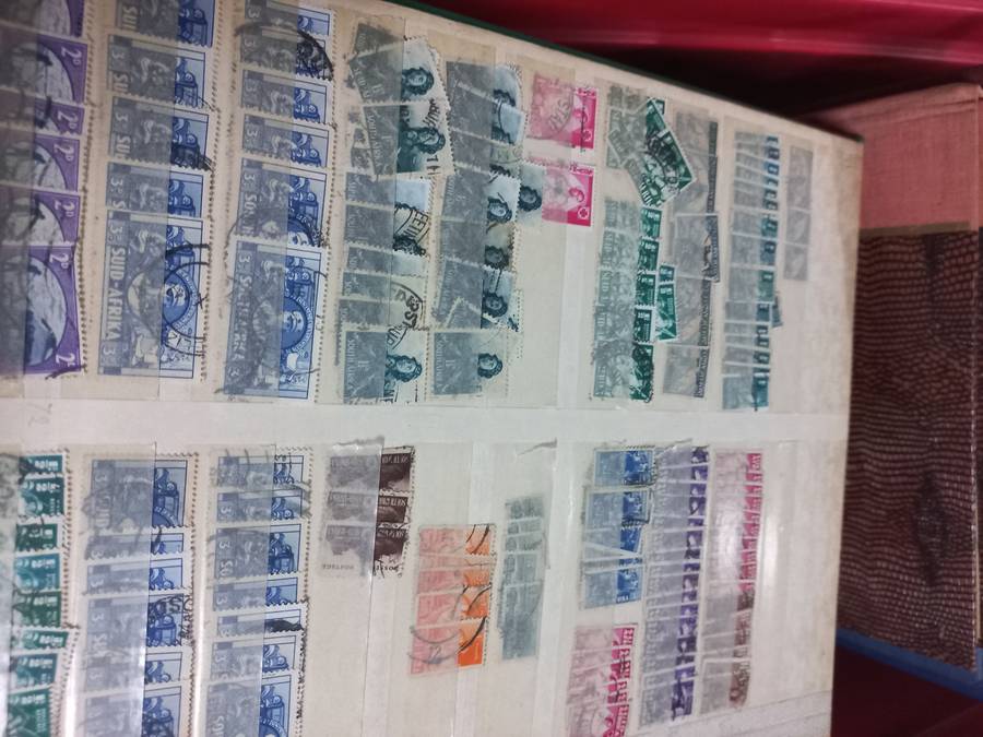 18 ALBUMS/FILES WITH STAMPS AND FIRST DAY COVERS HUGE LOT OF LOOSE STAMPS