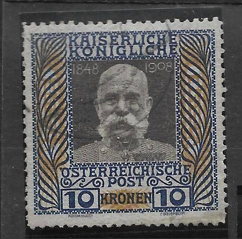 AUSTRIA 1908  SG189 A/B - SG 206 Complete Set   C/V R3 680-00 MH& Fine Used