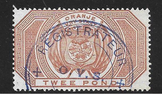 ORANGE FREE STATE Small Lot Fiscal Stamps incl. V.R.I. £2