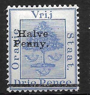 ORANGE FREE STATE Half Penny Misplaced Bars