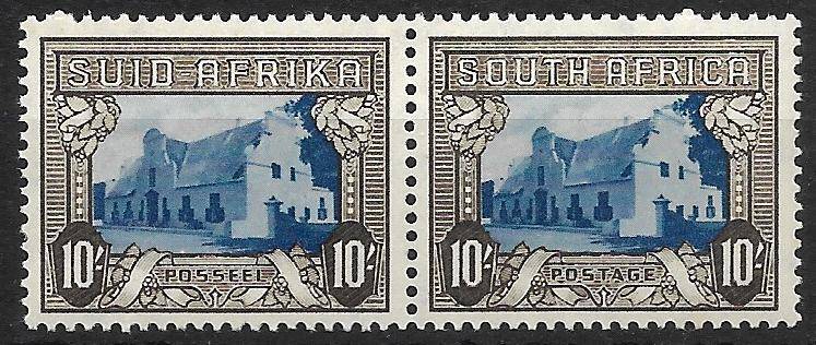 UNION 10 Shilling UMM(**) SACC63  x 2 DIFFERENT SHADES