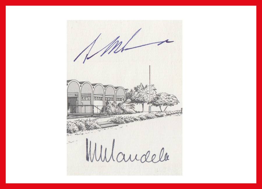 SIGNED NELSON MANDELA & SERETSE KHAMA FDC 1975 AUTOGRAPH PRESIDENT SIGNATURE SOUTH AFRICA RARE