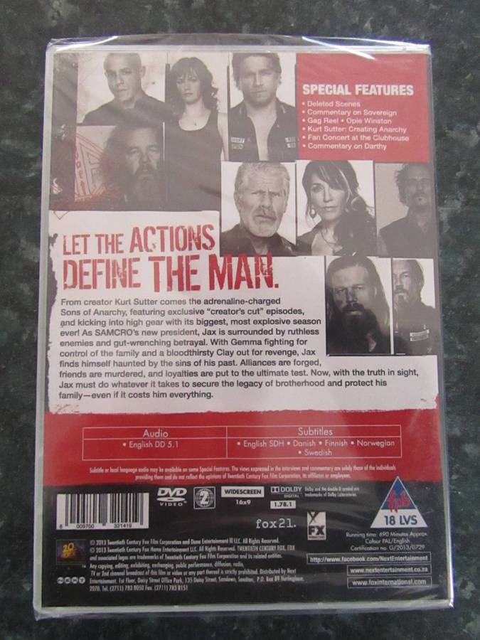 Sons of Anarchy - Complete Season 5 ( 4 DVD Boxset)