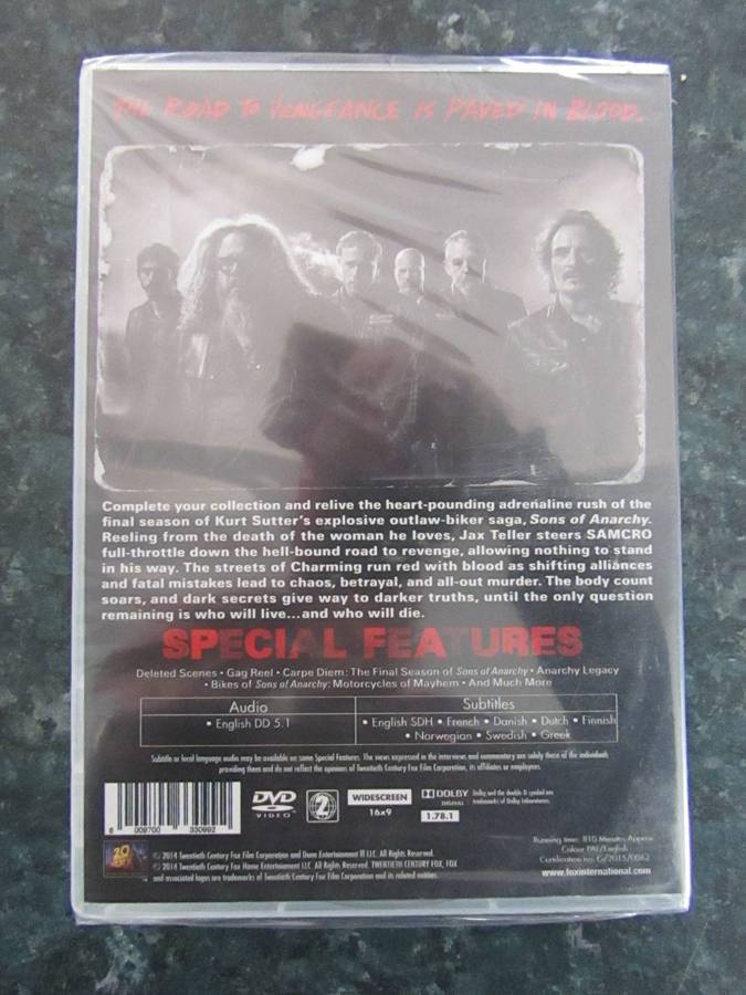 Sons of Anarchy - Complete Season 7 : The Final Season ( 5 DVD Boxset)