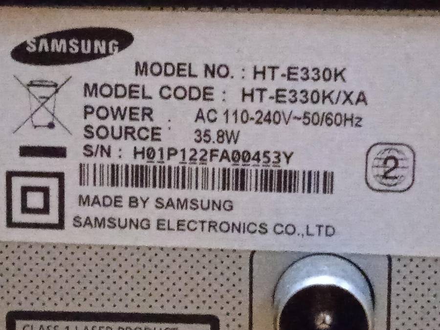 SAMSUNG HT-E330K HOME THEATRE SYSTEM
