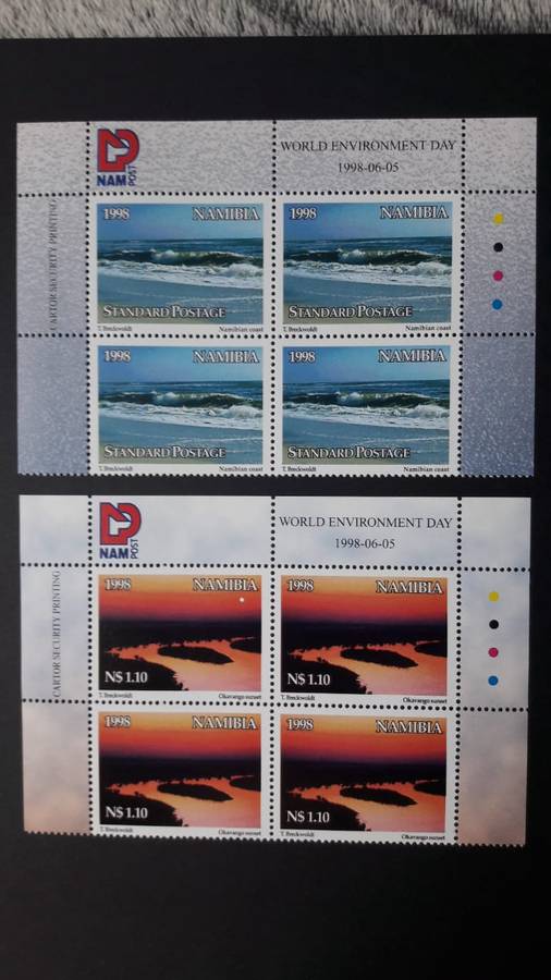 NAMIBIA 1998: - WORLD ENVIRONMENT DAY controll block of 4