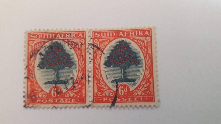 RSA 1947 - 1954 6d pair used