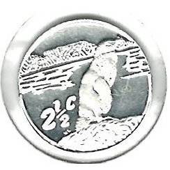 1998 SA Silver Jackass Penguin 2 1/2c Proof Tickey total Mintage 2 297