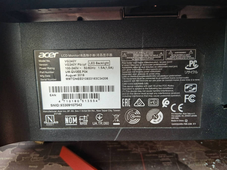 Acer nitro 144hz 24" monitor