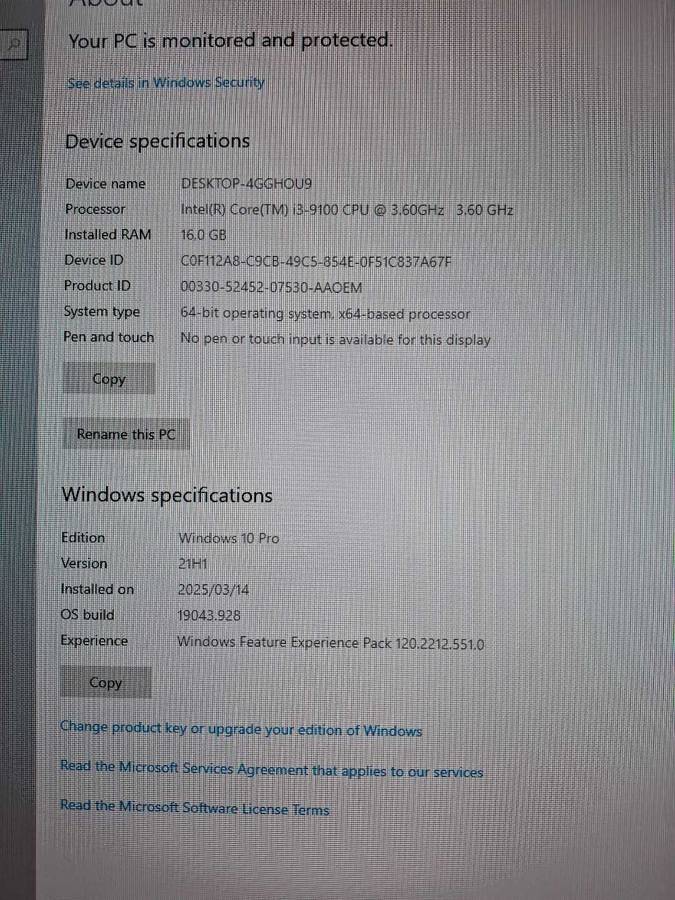 I3 9100 office computer