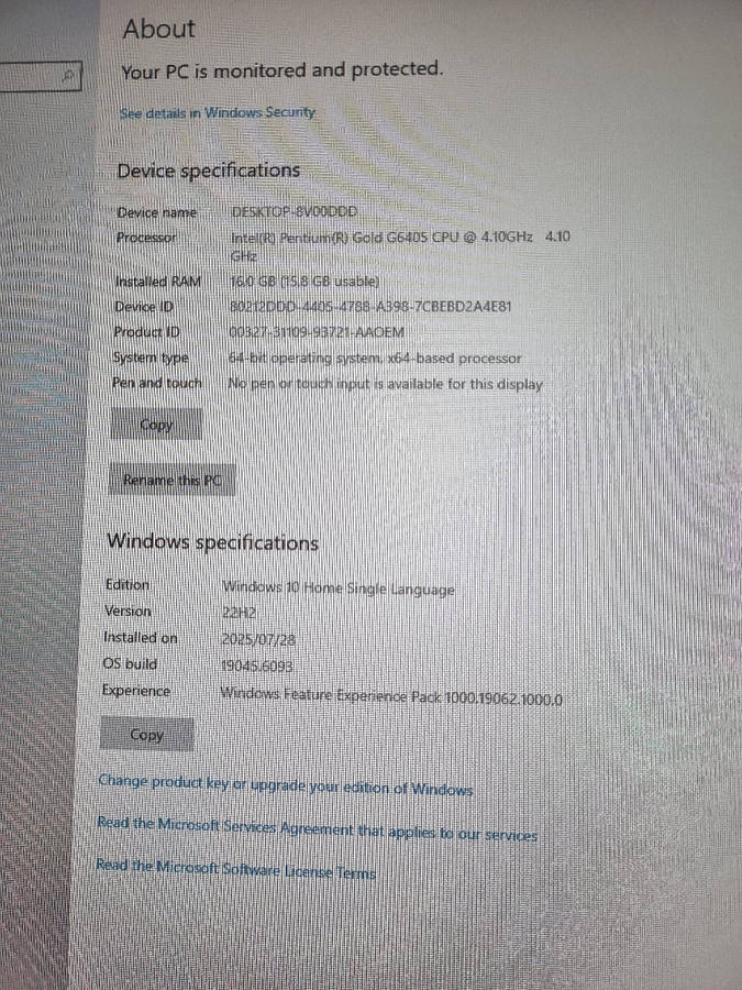 Pentium gold 10th gen mecer pc