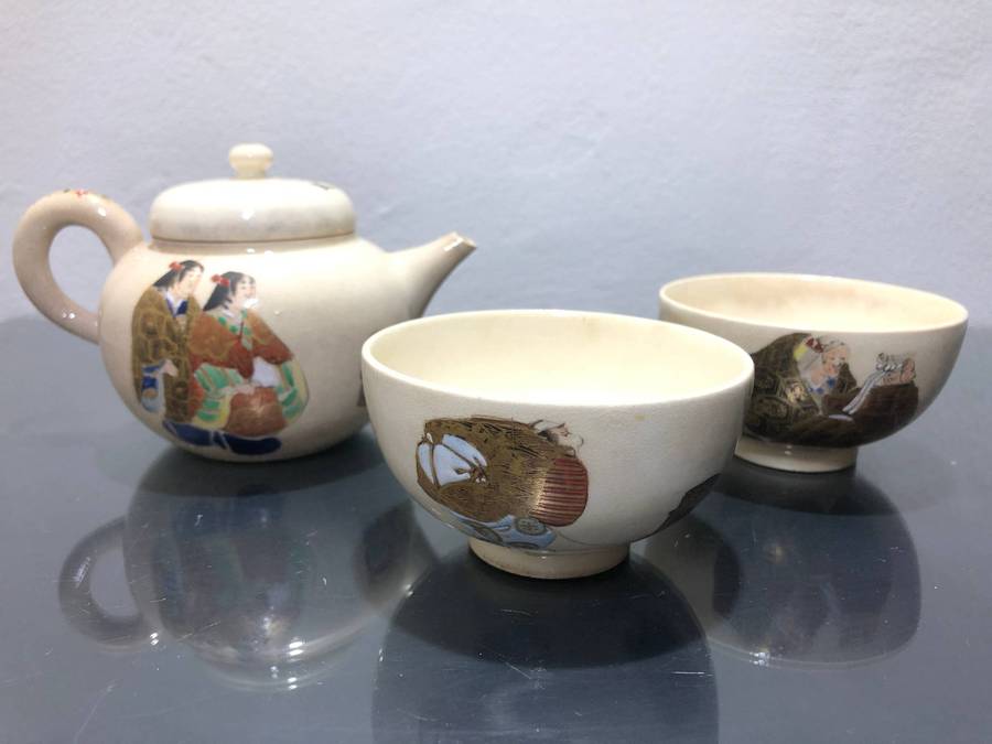 Satsuma Ware Tea Set Meiji Period