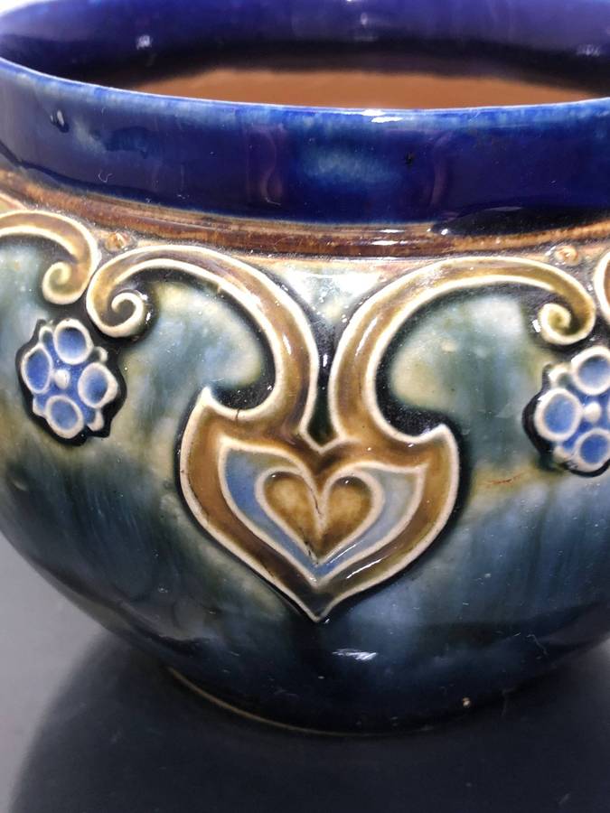 Glazed Royal Doulton Lambeth Stoneware Vase