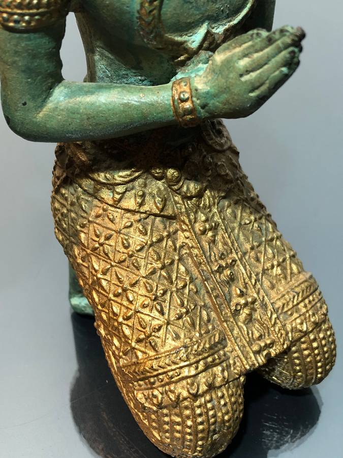 A Pair of Thai Bronze Thepphanom Figurines