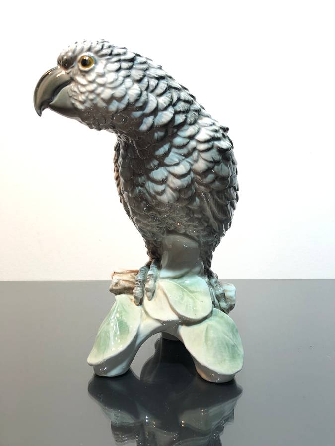 Rare Vintage West German W. Goebel Porcelain Parrot
