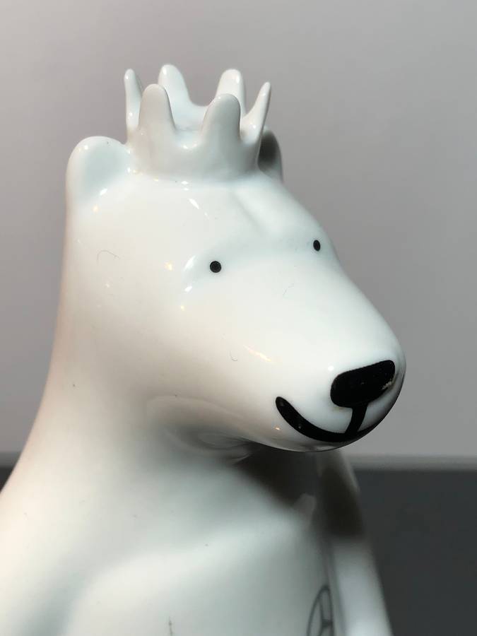 A Rare Limited Edition Ritzenhoff Porcelain Bear for Mercedes Benz