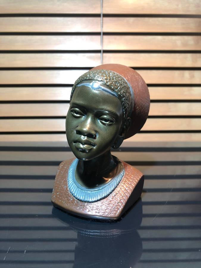 A Bronze Clad Sculpture of a Shona Woman by Casper Darare (1952-2001)
