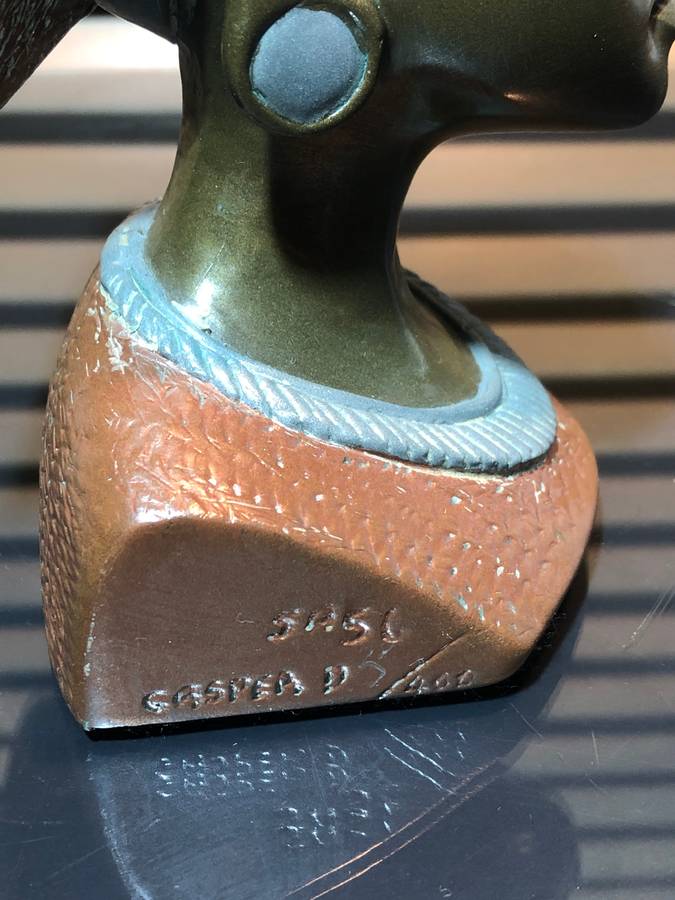 A Bronze Clad Sculpture of a Shona Woman by Casper Darare (1952-2001)