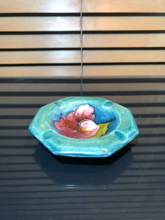 A Decorative Octagonal Moorcroft Porcelain Ashtray