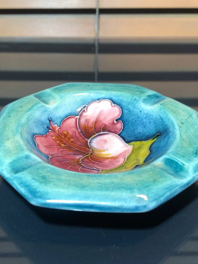 A Decorative Octagonal Moorcroft Porcelain Ashtray