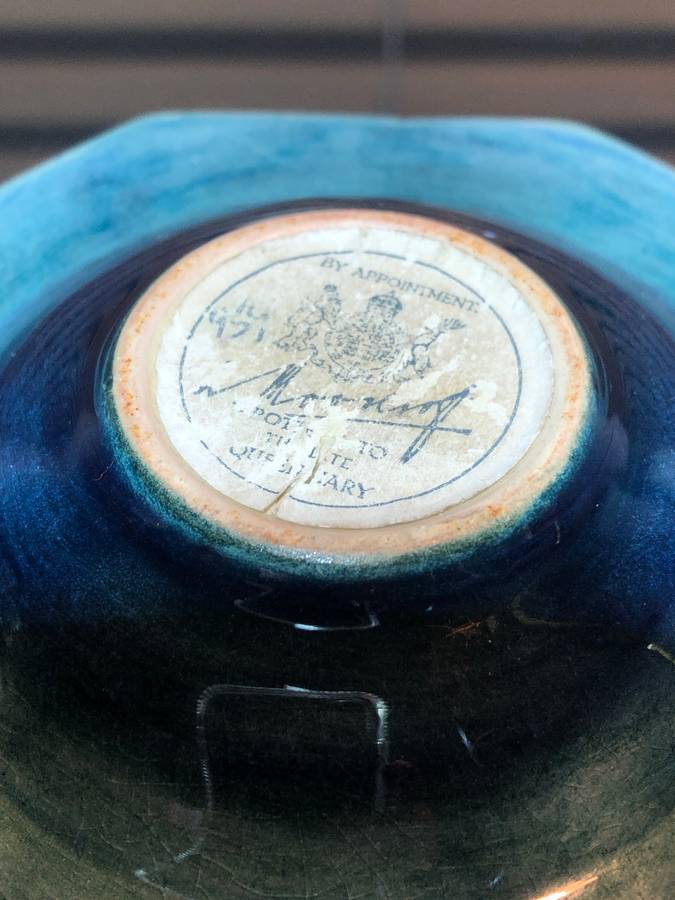 A Decorative Octagonal Moorcroft Porcelain Ashtray