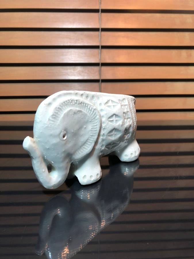 MCM Collectable Botossi White Elephant by Aldo Londi
