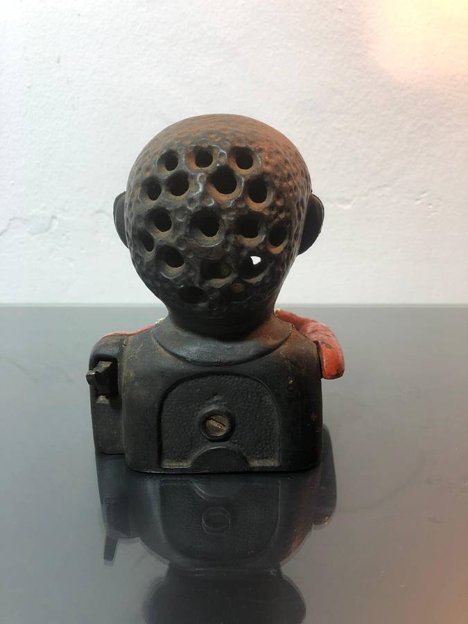 Antique Cast Iron Jolly Americana Money Bank