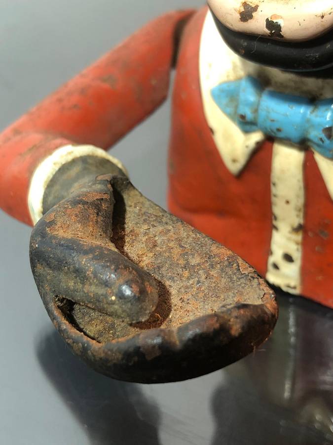 Antique Cast Iron Jolly Americana Money Bank