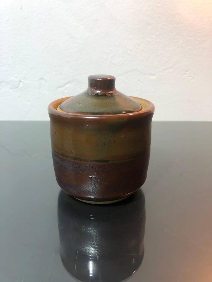 South African Potter Ian Glenny Stoneware Vessel with Lid (1952-2023)