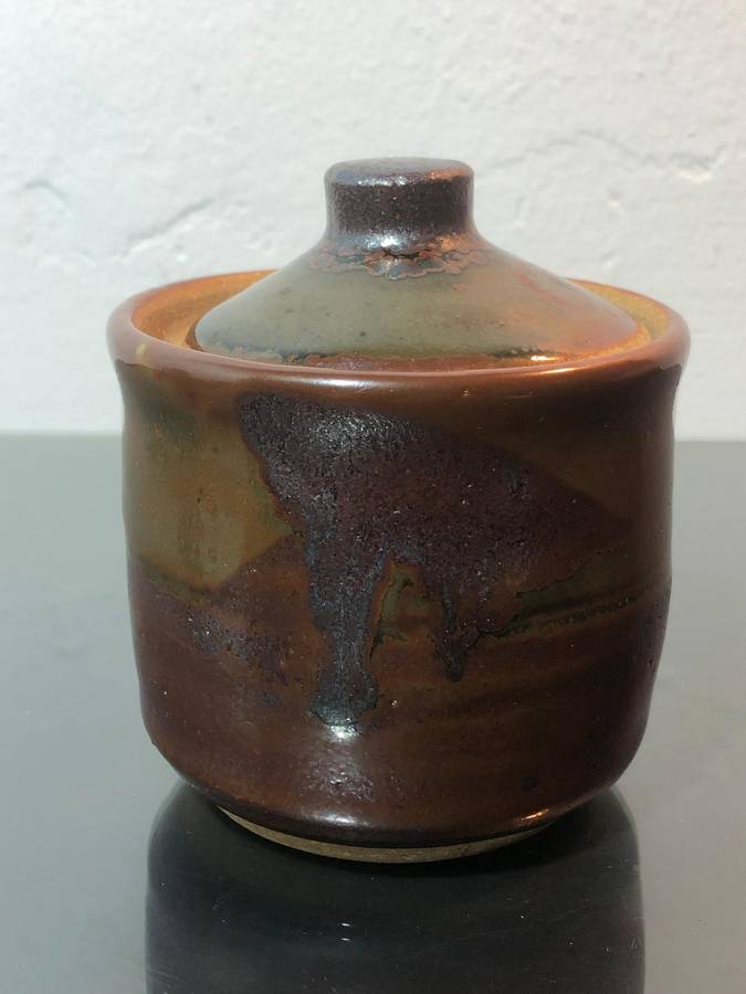 South African Potter Ian Glenny Stoneware Vessel with Lid (1952-2023)