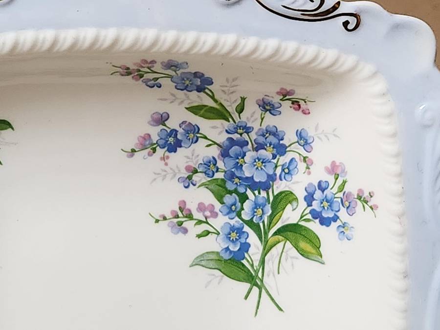 Vintage Royal Albert Bone China Twin Handled Snack Dish